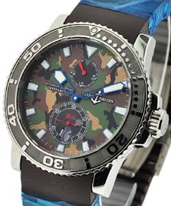 Maxi Marine Diver with Camouflage Dial Steel on Rubber Strap - Limited Edition