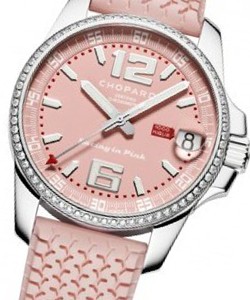 Mille Miglia Gran Turismo XL - Diamond Bezel Steel on Rubber with Pink Dial - Limited Edition of 250pcs 