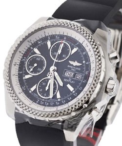 Bentley GT Racing Chronograph in Steel on Black Rubber Strap with Black Dial