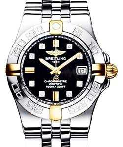 Galactic 30 Ladies' Quartz in 2-Tone On Steel Bracelet with Black Diamond Dial