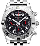 Chronomat 41 Automatic in Steel on Steel Bracelet with Black Dial
