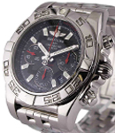Chronomat 41 Automatic in Steel on Steel Bracelet with Black Dial