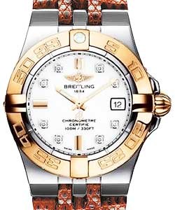 Galactic 30 Ladies' Quartz in 2-Tone Steel and RG on Bracelet with White Diamond Dial