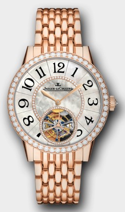 Rendez-Vous Tourbillon in Rose Gold with Diamond Bezel on Rose Gold Bracelet with Mother of Pearl and Diamond Dial