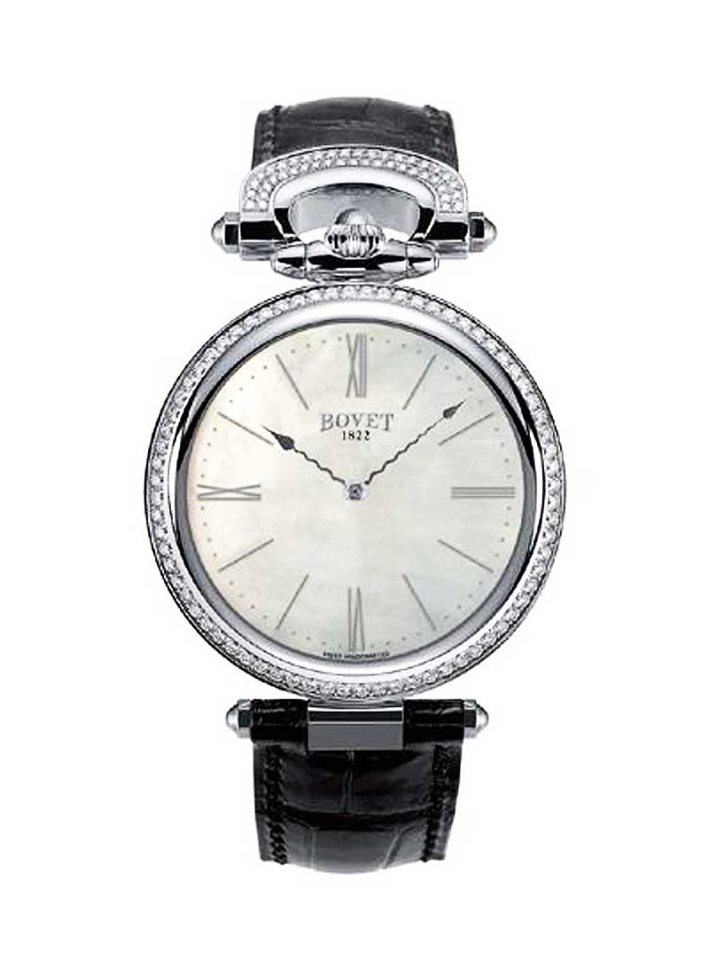 Bovet Chateau de Motiers 40mm Automatic in White Gold with Diamond Bezel