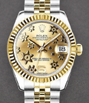 Datejust Midsize 2-Tone on Jubilee Bracelet with Champagne Floral Motif Dial