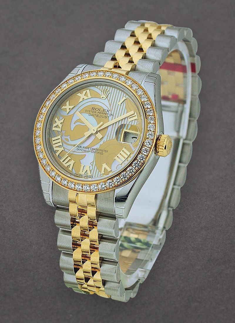 Rolex Unworn 2-Tone Midsize Datejust with  Diamond Bezel