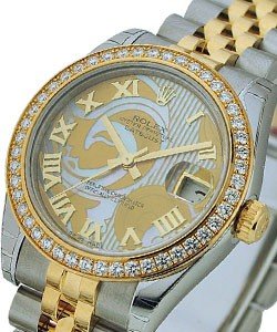 2-Tone Midsize Datejust with  Diamond Bezel Jubilee Bracelet -  Goldust Dream mother of pearl dial