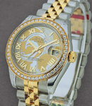 2-Tone Midsize Datejust with  Diamond Bezel Jubilee Bracelet -  Goldust Dream mother of pearl dial