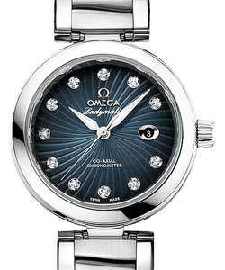 DeVille Ladymatic in Steel on Steel Bracelet with Gray Diamond Dial