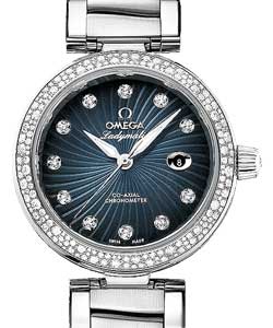 DeVille Ladymatic in Steel with Diamond Bezel on Steel Bracelet with Gray Diamond Dial
