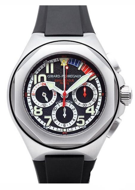 Laureato BMW Oracle Racing USA 98 in Stainless Steel on Black Rubber Strap with Black Racing Dial - Ltd Ed. 250pcs