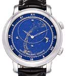 Celestial Moscow Sky with Astronomical Indications White Gold on Strap with Blue Dial
