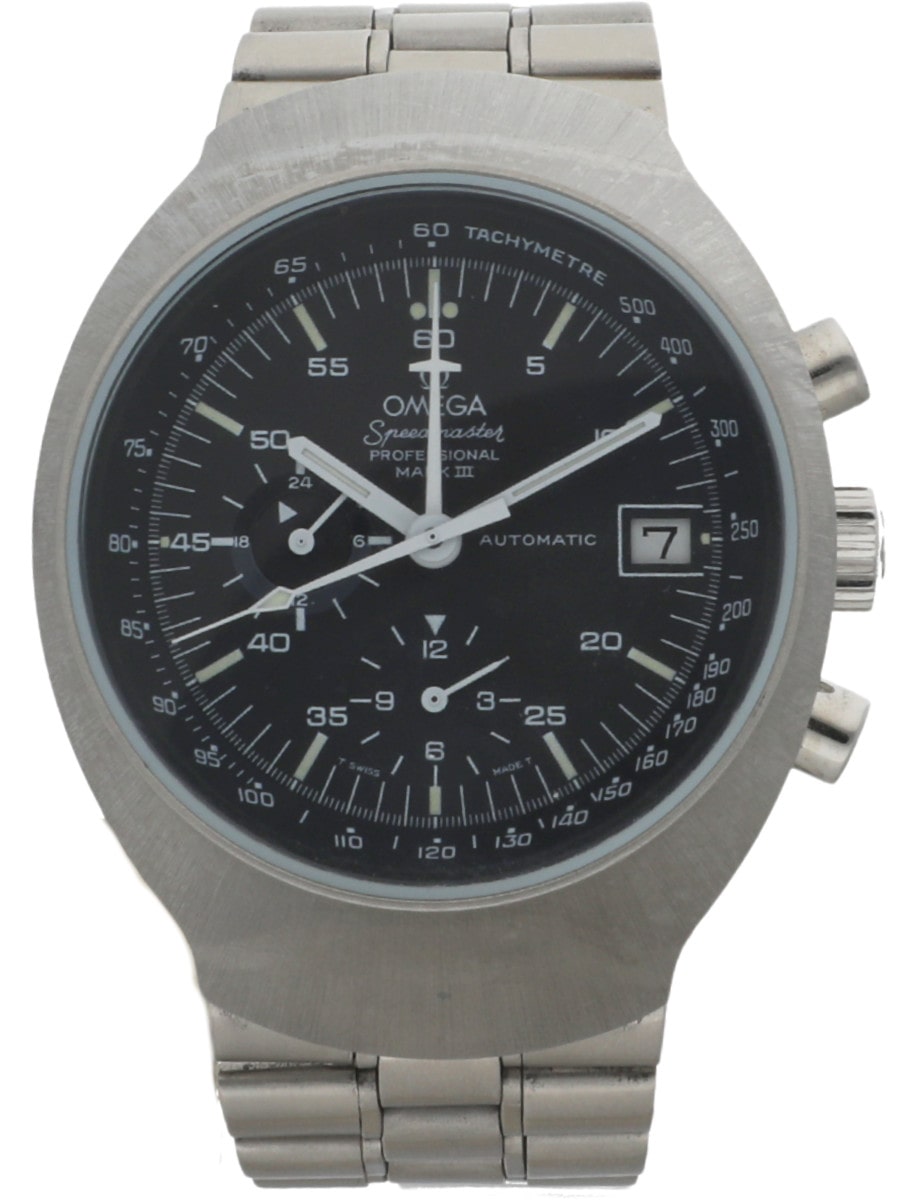 Speedmaster Mrk III Men's Automatic in Steel On Stainless Steel Bracelet with Black Dial