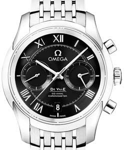 DeVille Co-Axial Chronometer in Steel on Steel Bracelet with Black Dial