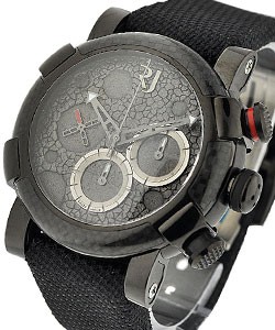 Moon Dust Black Mood Chrono in Carbon Fiber and PVD Steel On Black Fiber Strap with Black Mineral Dial