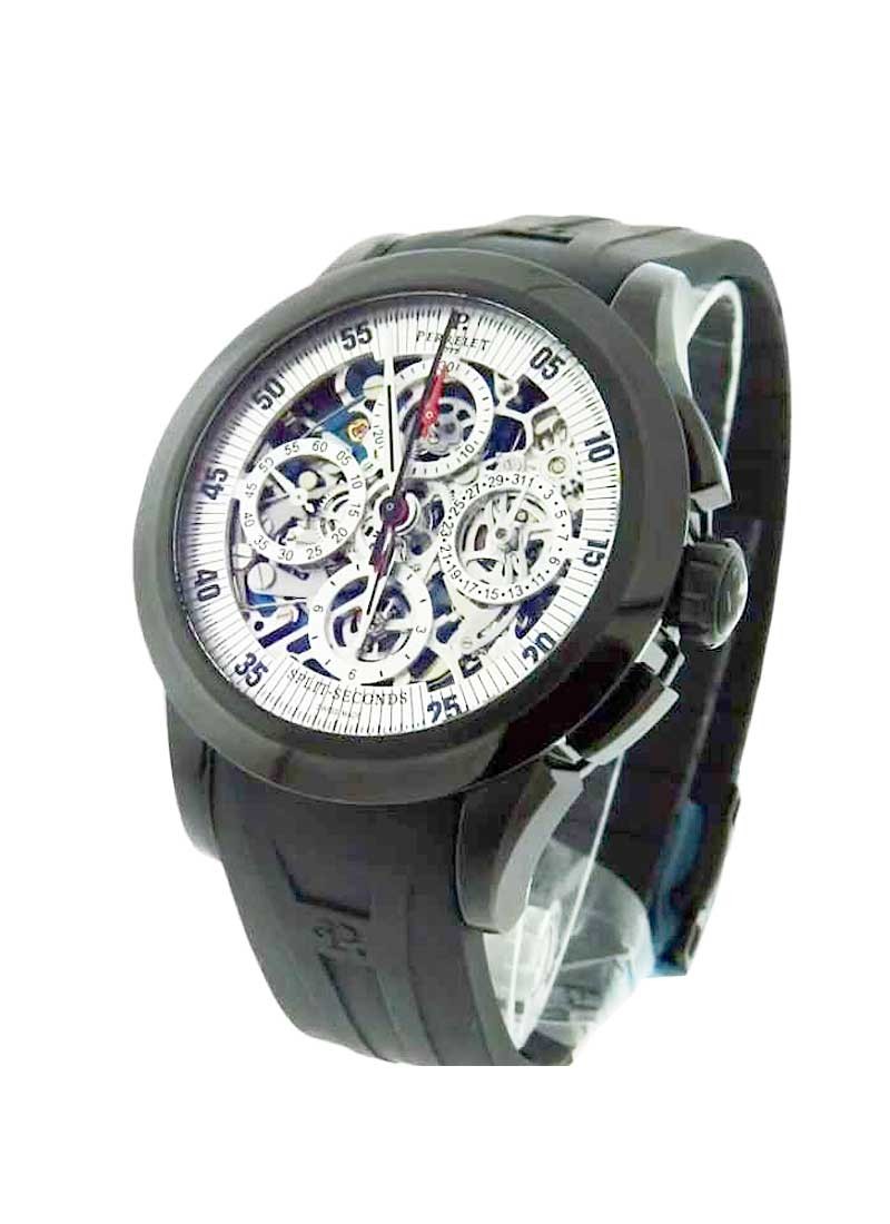 Perrelet Perrelet Split Seconds Chronograph in Black DLC Coated Steel