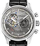 El Primero Chronomaster Power Reserve in Platinum On Black Crocodile Leather Strap with Gray Dial