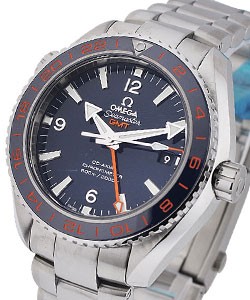 Seamaster Planet Ocean GMT 44mm in Steel with Blue Bezel on Steel Bracelet with Blue Dial