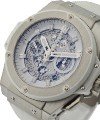 King Power 48mm Unico  in Titanium On White Crocodile Strap with Skeleton Dial