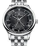 Masterpiece Cing Aiguilles Automatic in Steel On Steel Bracelet with Black Roman Dial