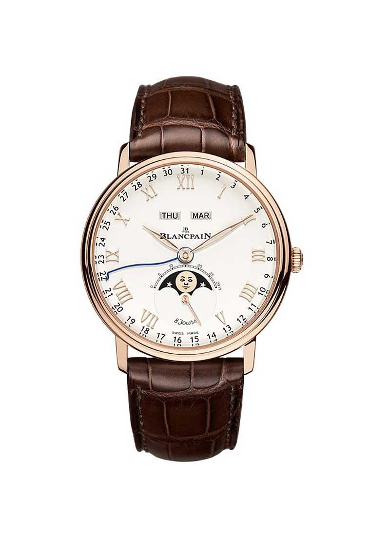 Blancpain Villeret Complete Calendar 8 Jours 42mm Automatic in Rose Gold