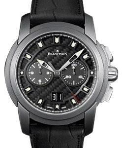 L-Evolution R Chronograph Flyback Grande Date in Titanium on Black Crocodile Leather Strap with Black Dial