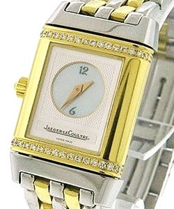 Women''s Reverso Duetto with Diamond Bezel Yellow Gold on Steel & Gold Bracelet with Silver Dial