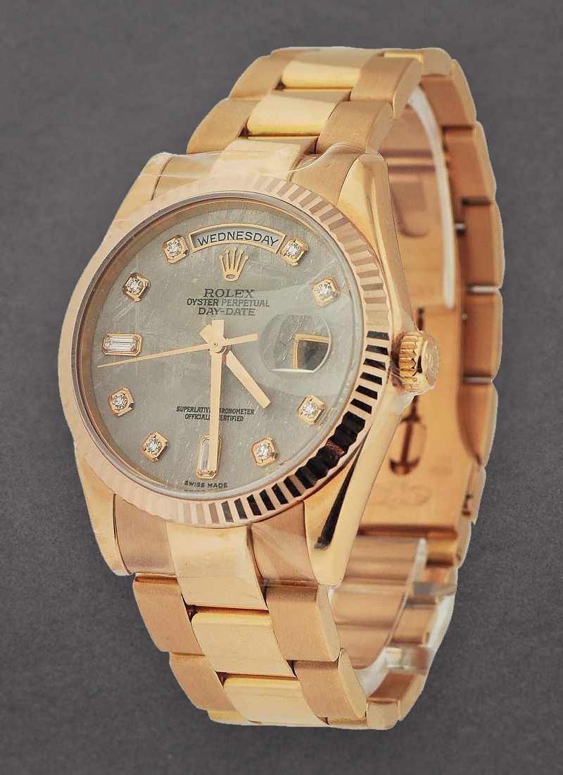 Pre-Owned Rolex Presidential 36mm in Rose Gold with Fluted Bezel