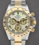 Daytona 2-Tone in Steel with Yellow Gold Tachymeter Bezel on Oyster Bracelet with MOP Roman Dial