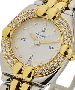 Gstaad 32mm with 2 Row Diamond Bezel 2-Tone  Bracelet with White Dial