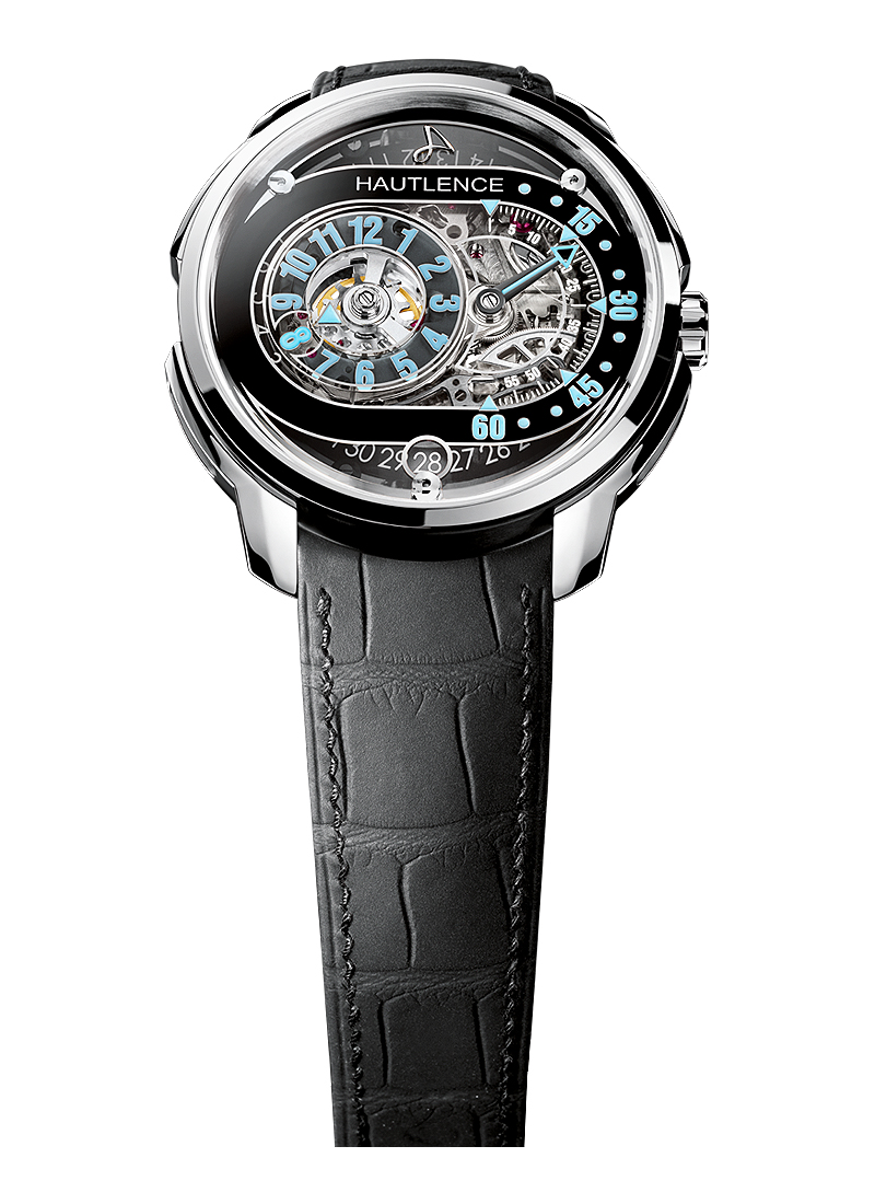 Hautlence HLRQ Men''''s Manual in Polished Steel and Titanium