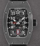 RM 007 in Titanium on Black Crocodile Leather strap with Black Skeleton dial