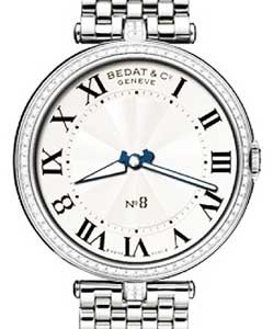 Bedat & Co. No 8 in Steel on Steel Bracelet with Mother of Pearl Dial