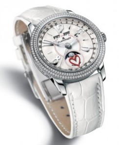 Blancpain Women Saint-Valentin 2008 Steel on Leather Strap with Mother of Pearl Dial