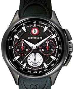 Forza Chronograph in Black PVD Steel On Black Rubber Strap with Black Opaline Dial