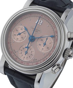 Parmigiani Toric Chronograph Rattrapante White Gold on Strap with Salmon Dial