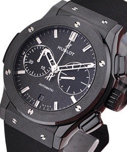 Classic Fusion 45mm Chronograph in Ceramic On Black Rubber Strap with Black Carbon Fiber Dial