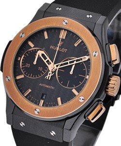 Classic Fusion 45mm Chronograph with Rose Gold Bezel Ceramic Case - Black Dial 
