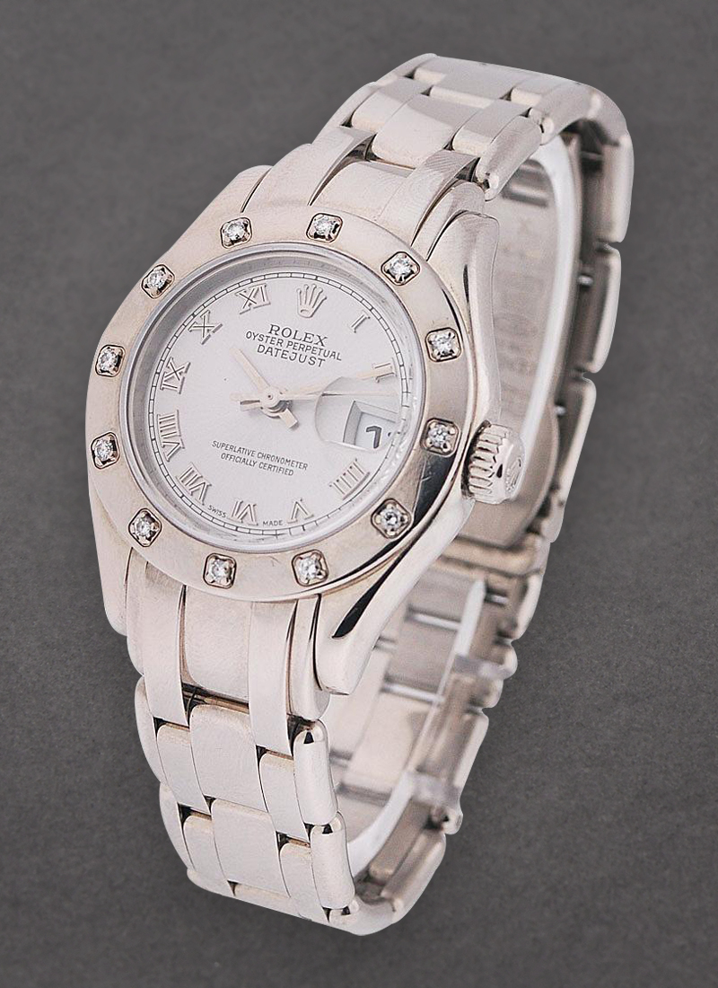 Pre-Owned Rolex Masterpiece in White Gold with 12 Diamond Bezel