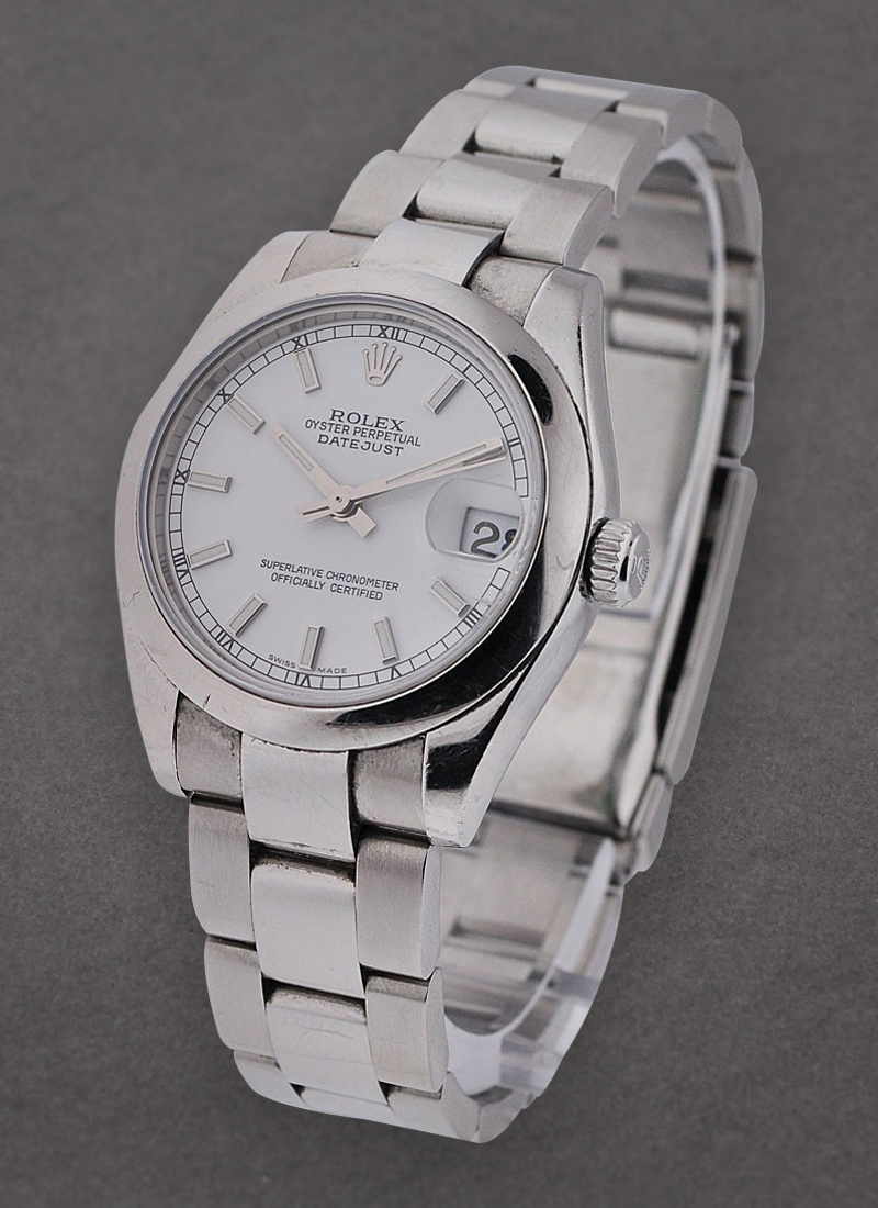 Pre-Owned Rolex Mid Size Datejust 31mm in Steel with Smooth Bezel