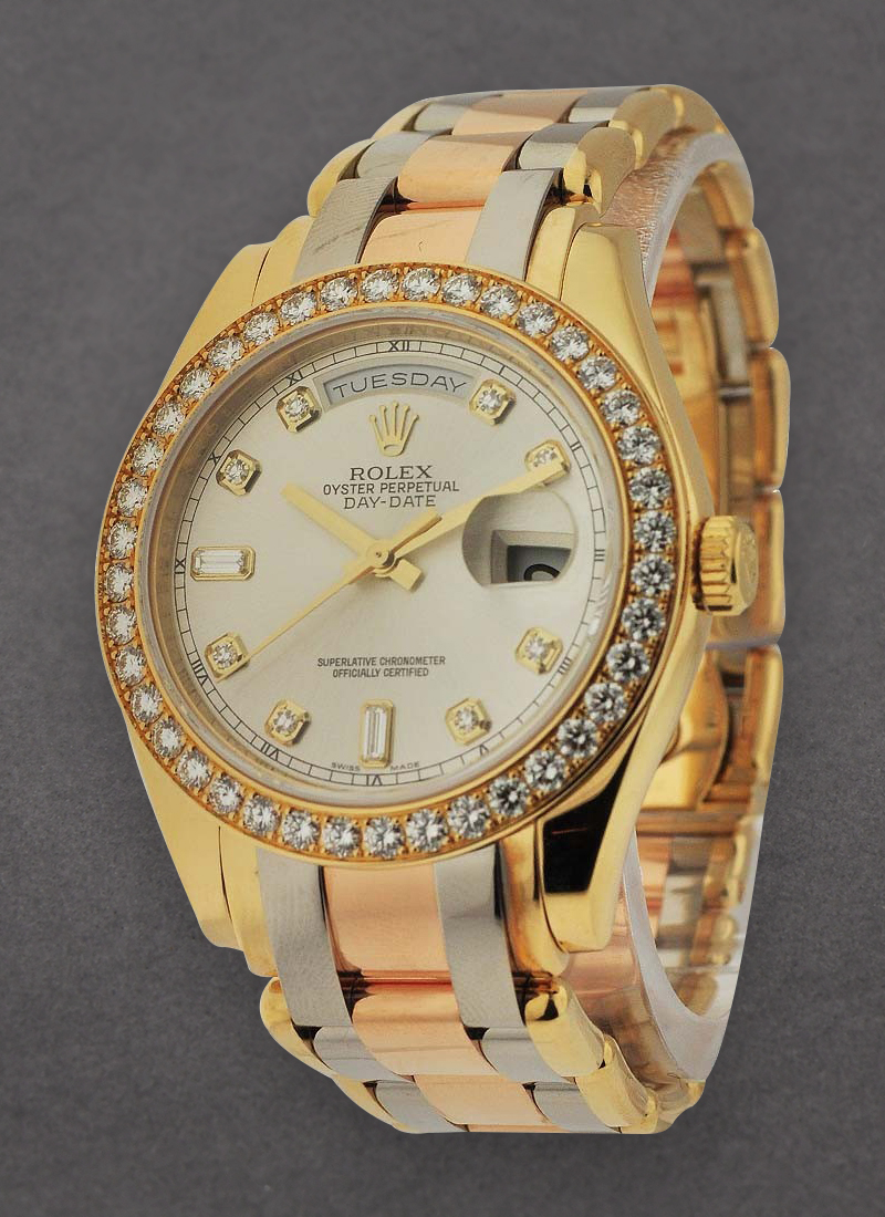 Pre-Owned Rolex Tridor Masterpiece Day Date with Yellow Gold Diamond Bezel