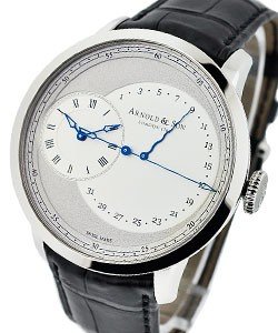 True Beat Retrograde in Steel on Black Crocodile Leather Strap with Grey Dial