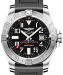 Avenger II GMT 43mm Automatic in Steel On Black Rubber Strap with Black Dial