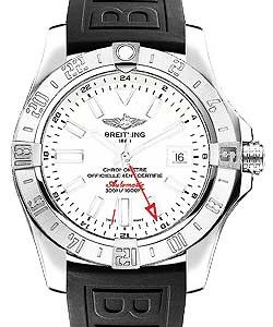 Avenger II GMT Men's Automatic in Steel On Black Rubber Strap with Silver Dial