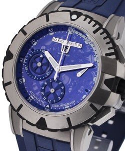 Ocean Sport Chronograph 44mm  Automatic in Zalium on Blue Rubber Strap  with Blue Dial