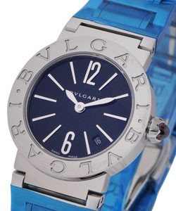 Bvlgari in Steel on Steel Bracelet with Black Dial