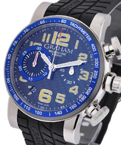 Silverstone Stowe Racing Steel on Rubber Strap with Carbon Fiber Dial