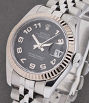 Mid Size Datejust with Jubilee Bracelet Fluted Bezel Black Concentric Arabic Dial