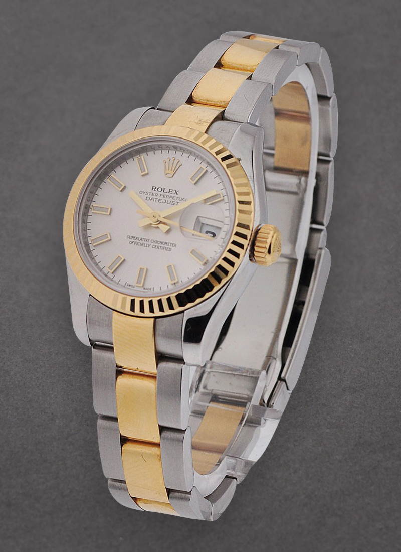 Rolex Unworn Ladies 2-Tone Datejust in Steel with Yellow Gold Fluted Bezel